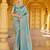 Sea green ethnic motifs woven design zari saree