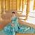 Sea green ethnic motifs woven design zari saree