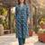 Women's blue rayon floral printed kurta and trouser set | trendy ethnic wear for women | stylish casual & festive outfit