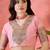 Pink ethnic motifs embroidered pashmina heavy work paithani saree