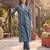 Women's blue rayon floral printed kurta and trouser set | trendy ethnic wear for women | stylish casual & festive outfit