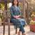 Women's blue rayon floral printed kurta and trouser set | trendy ethnic wear for women | stylish casual & festive outfit