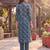 Women's blue rayon floral printed kurta and trouser set | trendy ethnic wear for women | stylish casual & festive outfit
