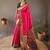 Pink ethnic motifs woven design paithani saree with unstitched blouse piece