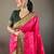 Pink ethnic motifs woven design paithani saree with unstitched blouse piece