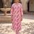 Women's pink rayon floral printed kurta and trouser set | trendy ethnic wear for women | stylish casual & festive outfit