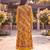 Women's yellow cotton blend floral printed kurta | elegant ethnic wear kurti | trendy casual & festive wear for women