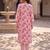 Women's pink rayon floral printed kurta and trouser set | trendy ethnic wear for women | stylish casual & festive outfit