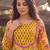 Women's yellow cotton blend floral printed kurta | elegant ethnic wear kurti | trendy casual & festive wear for women