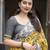 Yellow batik printed zari chanderi saree