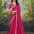 Pink bandhani embroidered poly georgette bandhani saree