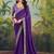 Purple bandhani embroidered poly georgette bandhani saree
