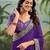 Purple bandhani embroidered poly georgette bandhani saree