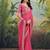 Peach bandhani embroidered poly georgette bandhani saree