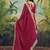 Red bandhani embroidered poly georgette bandhani saree