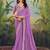 Lavender bandhani embroidered poly georgette bandhani saree
