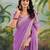Lavender bandhani embroidered poly georgette bandhani saree