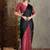 Black ethnic motifs silk blend saree