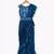 Turquoise sequinned net banarasi saree