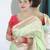 Green woven design zari paithani saree with unstitched blouse piece