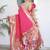 Pink ethnic motifs woven design paithani silk saree with unstitched blouse piece