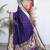 Purple paithani silk saree with unstitched blouse piece