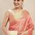 Peach ethnic motifs zari woven banarasi saree