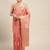 Peach ethnic motifs zari woven banarasi saree