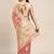 Peach ethnic motifs zari woven banarasi saree
