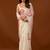 Off white polka dot embroidered organza saree