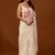 Off white polka dot embroidered organza saree