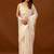 Off white beads and stones organza saree