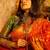 Red floral silk blend banarasi saree
