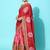 Pink bandhani gotta patti silk blend half and half bandhani saree