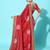 Pink bandhani gotta patti silk blend half and half bandhani saree