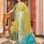 Yellow ethnic woven design pure cotton saree
