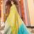 Yellow ethnic woven design pure cotton saree