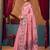 Pink warli printed zari silk cotton saree