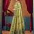 Lime ethnic motifs printed warli zari silk cotton designer saree with blouse piece