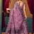 Purple warli printed zari silk cotton saree with blouse piece