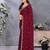 Maroon sequence embroidery saree