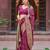 Pink woven design zari banarasi saree