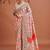 White ethnic motifs woven design zari saree