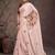 Cream floral satin saree