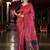 Peach woven design zari silk blend banarasi saree