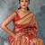 Red floral zari paithani saree