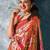 Red floral zari paithani saree