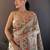 White woven design pashmina saree