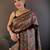 Black woven design zari pashmina saree