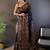 Black woven design zari pashmina saree with blouse piece